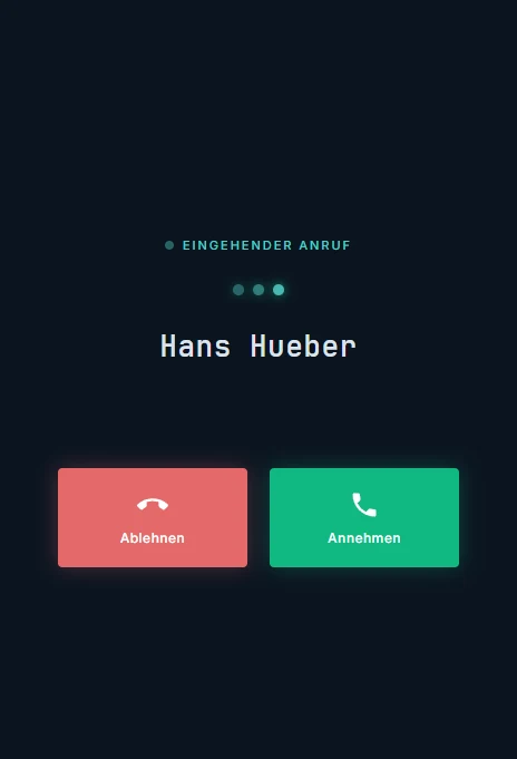 FRANZFON Desktop App - Eingehender Anruf